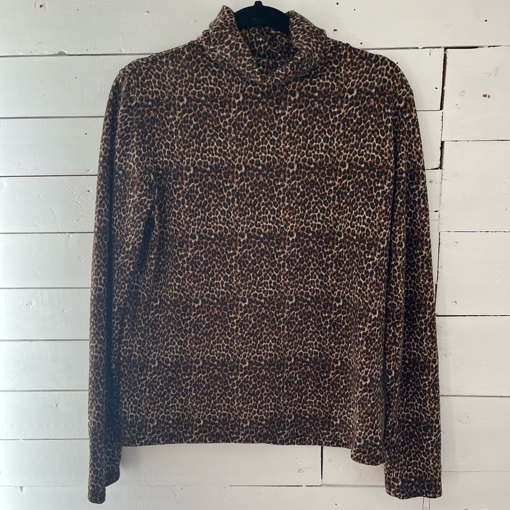 Zara leopard print turtleneck